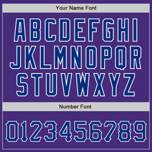 Load image into Gallery viewer, Custom Purple Royal-White Authentic Baseball Jersey
