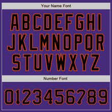 Load image into Gallery viewer, Custom Purple Black-Orange Authentic Baseball Jersey
