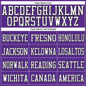 Custom Purple Black-White Mesh Authentic Football Jersey