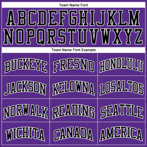 Custom Purple Black-White Authentic Throwback Basketball Jersey