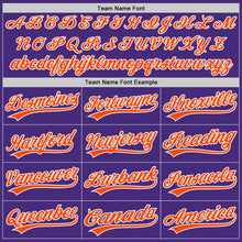 Load image into Gallery viewer, Custom Purple Orange-White Authentic Baseball Jersey
