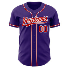 Load image into Gallery viewer, Custom Purple Red-White Authentic Baseball Jersey
