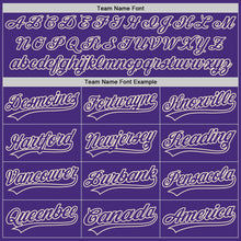 Load image into Gallery viewer, Custom Purple Purple-Cream Authentic Baseball Jersey
