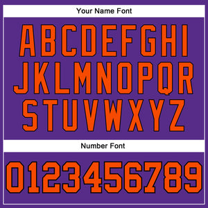 Custom Purple Orange-Black Authentic Throwback Basketball Jersey