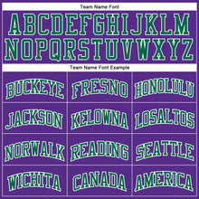 Load image into Gallery viewer, Custom Purple White Pinstripe Kelly Green Authentic Basketball Jersey
