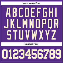 Load image into Gallery viewer, Custom Purple Cream Authentic Baseball Jersey
