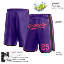 Load image into Gallery viewer, Custom Purple Pink-Black Authentic Basketball Shorts
