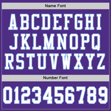 Load image into Gallery viewer, Custom Purple White-Light Blue Mesh Authentic Football Jersey

