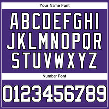 Load image into Gallery viewer, Custom Purple White-Black Authentic Baseball Jersey
