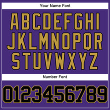 Load image into Gallery viewer, Custom Purple Black-Old Gold Authentic Baseball Jersey
