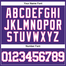 Load image into Gallery viewer, Custom Purple White-Pink Authentic Baseball Jersey
