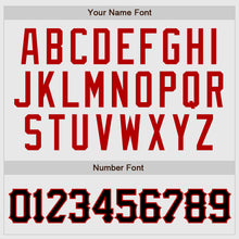 Load image into Gallery viewer, Custom White Red Pinstripe Black-Red Authentic Raglan Sleeves Baseball Jersey
