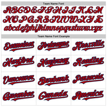 Load image into Gallery viewer, Custom White Red-Navy Authentic Raglan Sleeves Baseball Jersey
