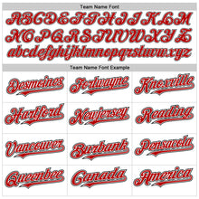 Load image into Gallery viewer, Custom White Red-Black Authentic Raglan Sleeves Baseball Jersey
