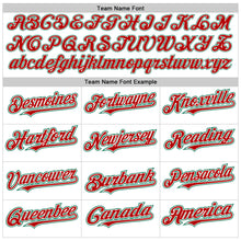 Load image into Gallery viewer, Custom White Red-Kelly Green Authentic Raglan Sleeves Baseball Jersey
