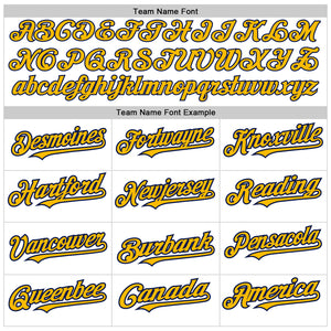 Custom White Gold-Navy Authentic Raglan Sleeves Baseball Jersey