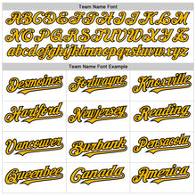 Load image into Gallery viewer, Custom White Gold-Black Authentic Raglan Sleeves Baseball Jersey
