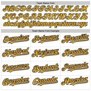 Custom White Gold-Black Authentic Raglan Sleeves Baseball Jersey
