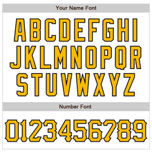 Load image into Gallery viewer, Custom White Gold-Black Authentic Raglan Sleeves Baseball Jersey
