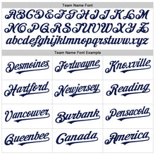 Load image into Gallery viewer, Custom White Navy Authentic Raglan Sleeves Baseball Jersey
