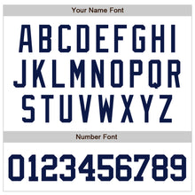 Load image into Gallery viewer, Custom White Navy Authentic Raglan Sleeves Baseball Jersey
