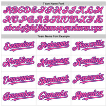 Load image into Gallery viewer, Custom White Pink-Purple Authentic Raglan Sleeves Baseball Jersey
