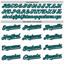 Load image into Gallery viewer, Custom White Teal-Black Authentic Raglan Sleeves Baseball Jersey
