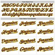 Load image into Gallery viewer, Custom White Brown-Gold Authentic Raglan Sleeves Baseball Jersey
