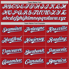 Load image into Gallery viewer, Custom Red White-Navy Authentic Raglan Sleeves Baseball Jersey
