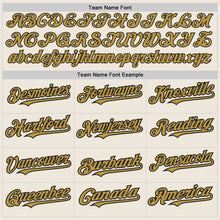 Load image into Gallery viewer, Custom Cream Black-Old Gold Authentic Raglan Sleeves Baseball Jersey
