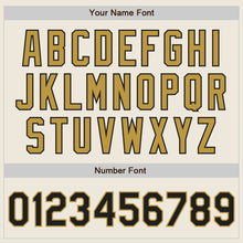 Load image into Gallery viewer, Custom Cream Black-Old Gold Authentic Raglan Sleeves Baseball Jersey
