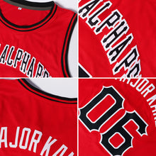 Load image into Gallery viewer, Custom Red White-Old Gold Authentic Throwback Basketball Jersey

