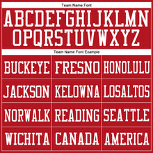 Load image into Gallery viewer, Custom Red Red-White Mesh Authentic Football Jersey
