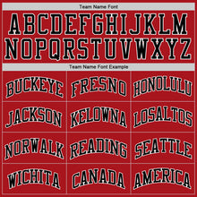 Load image into Gallery viewer, Custom Red Black-White Authentic Throwback Basketball Jersey
