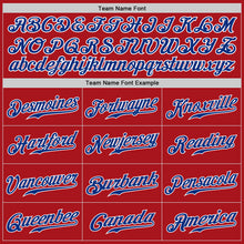 Load image into Gallery viewer, Custom Red Royal-White Authentic Baseball Jersey
