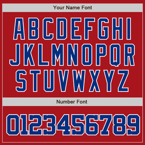 Custom Red Royal-White Authentic Baseball Jersey