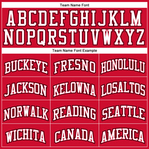 Custom Red White-Black Authentic Throwback Basketball Jersey