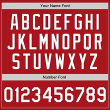 Load image into Gallery viewer, Custom Red White Authentic Baseball Jersey
