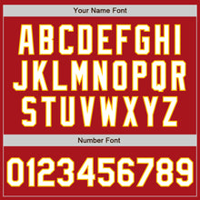 Load image into Gallery viewer, Custom Red White-Gold Authentic Baseball Jersey
