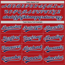 Load image into Gallery viewer, Custom Red Navy-White Authentic Baseball Jersey
