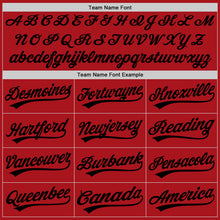 Load image into Gallery viewer, Custom Red Black Authentic Baseball Jersey
