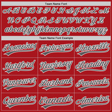 Load image into Gallery viewer, Custom Red Steel Gray-White Authentic Baseball Jersey
