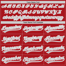 Load image into Gallery viewer, Custom Red Gray-White Authentic Baseball Jersey
