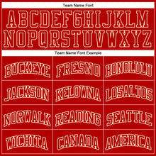 Load image into Gallery viewer, Custom Red Red-Cream Authentic Throwback Basketball Jersey
