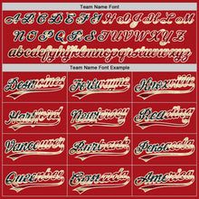 Load image into Gallery viewer, Custom Red Vintage USA Flag-Cream Authentic Baseball Jersey
