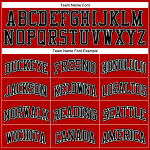 Custom Red Black Pinstripe Black-White Authentic Basketball Jersey