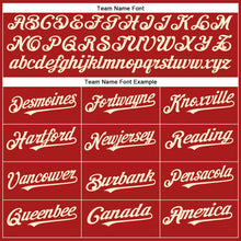 Load image into Gallery viewer, Custom Red Cream Authentic Baseball Jersey
