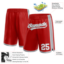 Load image into Gallery viewer, Custom Red White-Gray Authentic Basketball Shorts
