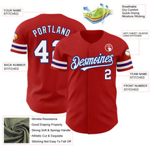 Load image into Gallery viewer, Custom Red White-Royal Authentic Baseball Jersey
