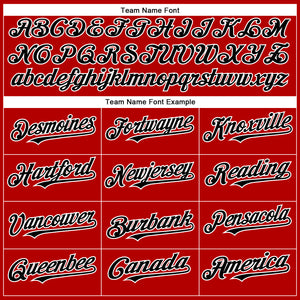 Custom Red Black-White Authentic Baseball Jersey